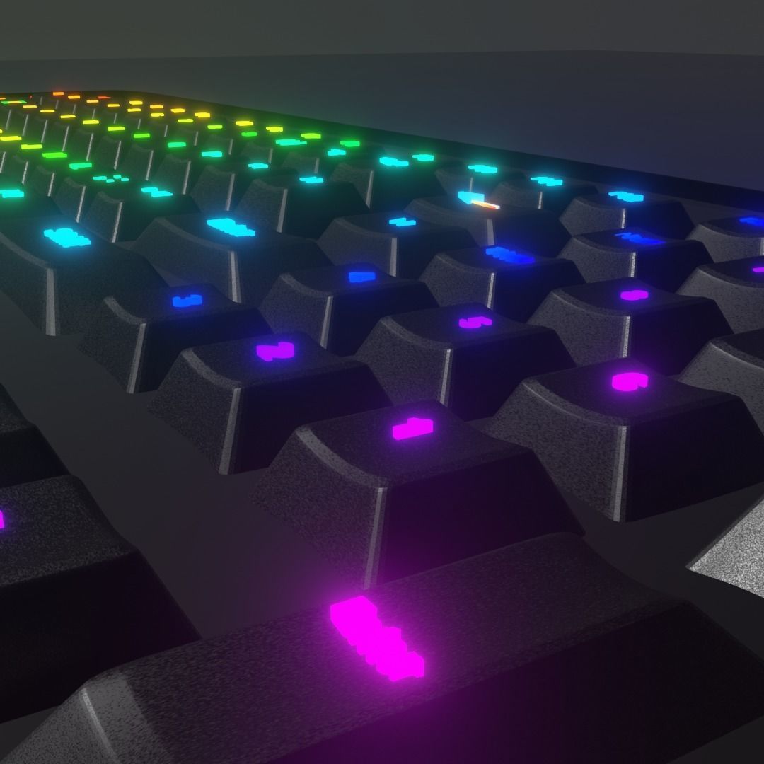 Gaming Keyboard 3D model_5