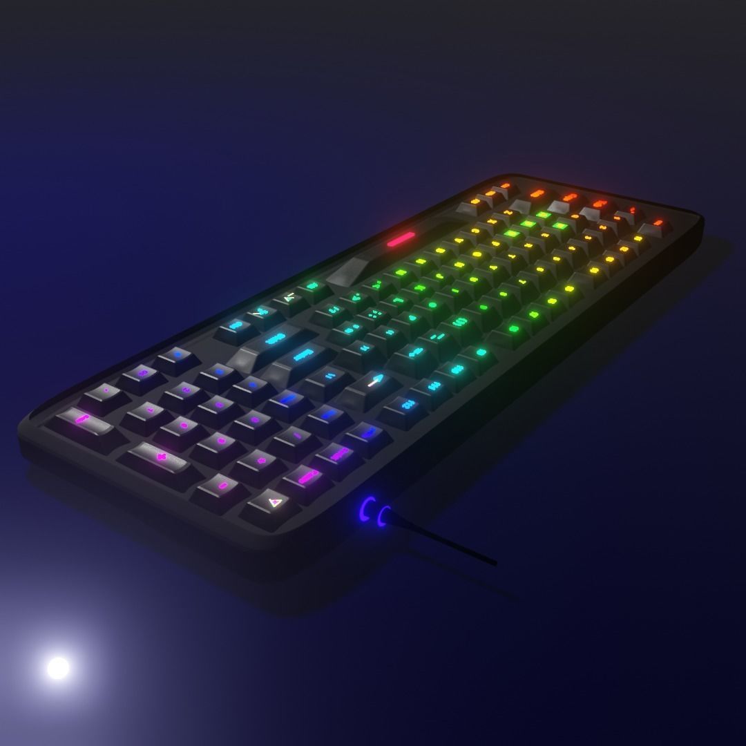 Gaming Keyboard 3D model_7