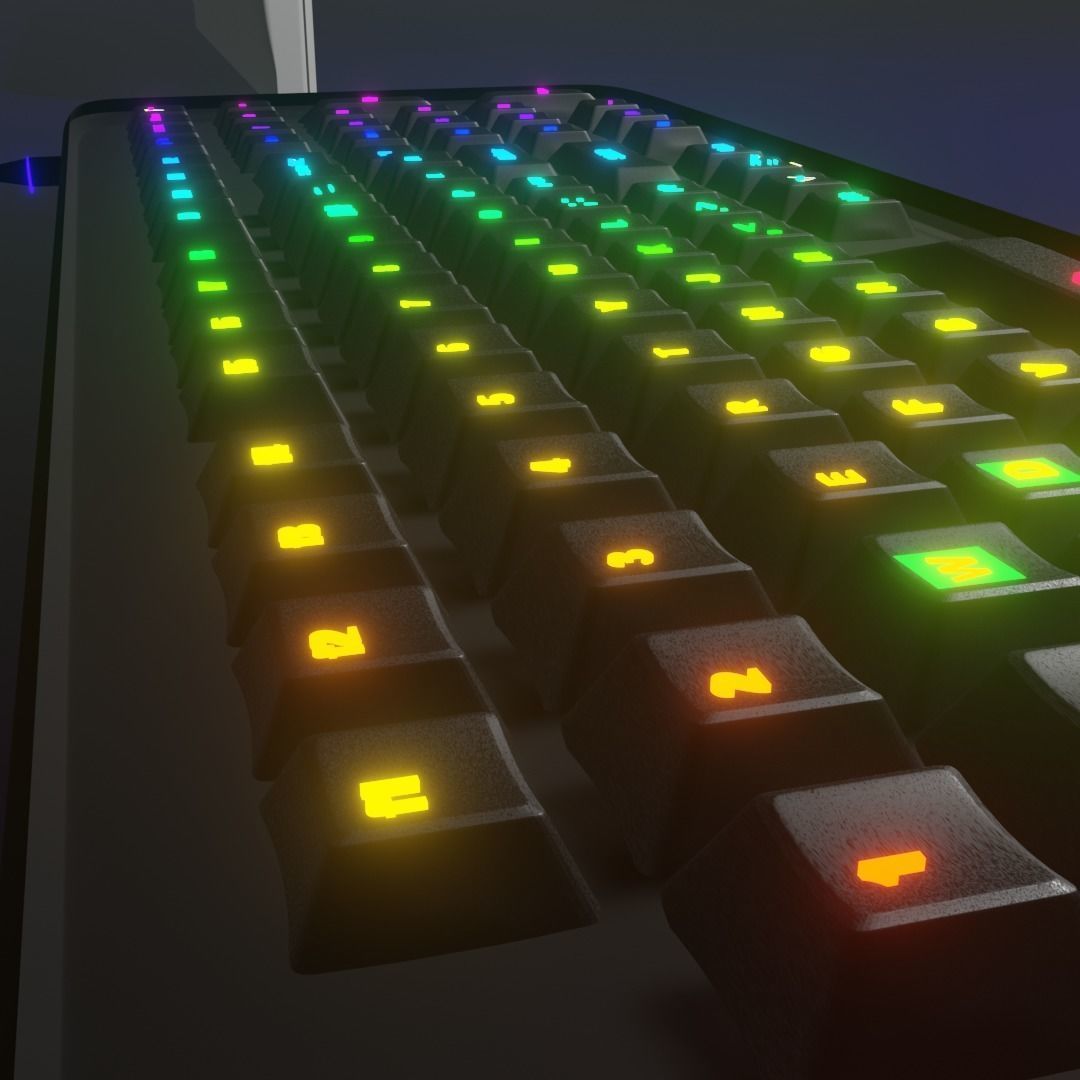 Gaming Keyboard 3D model_4
