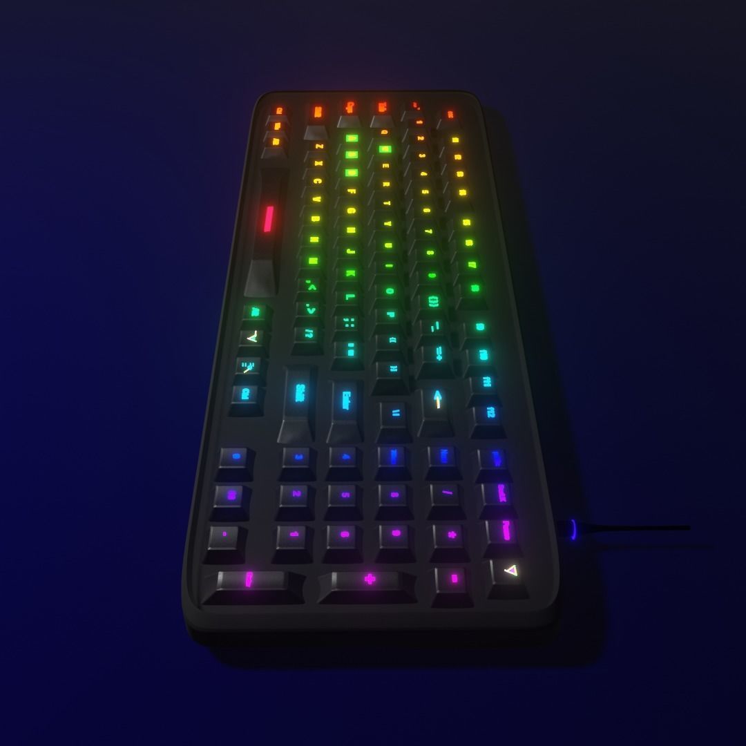 Gaming Keyboard 3D model_8
