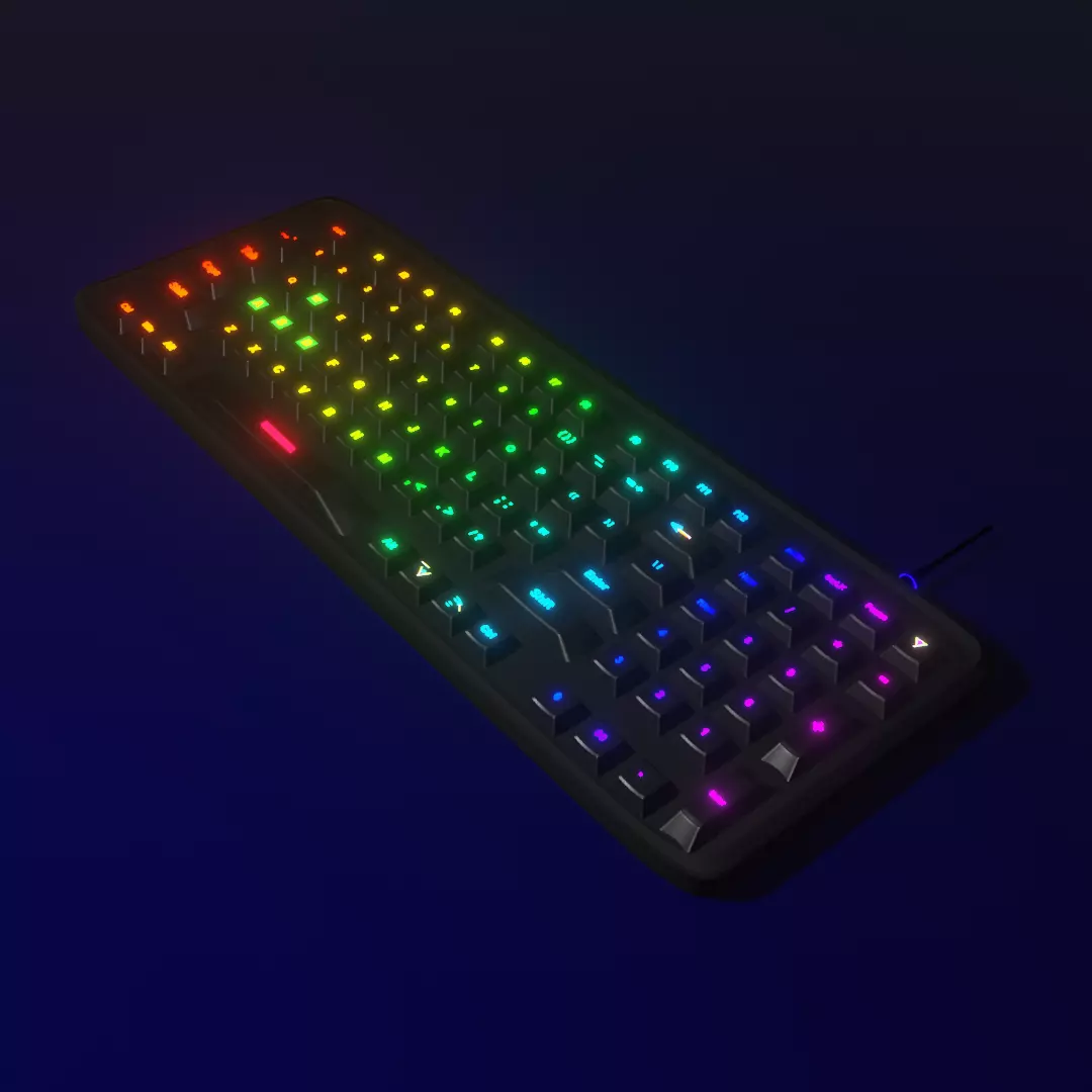 Gaming Keyboard 3D model_0