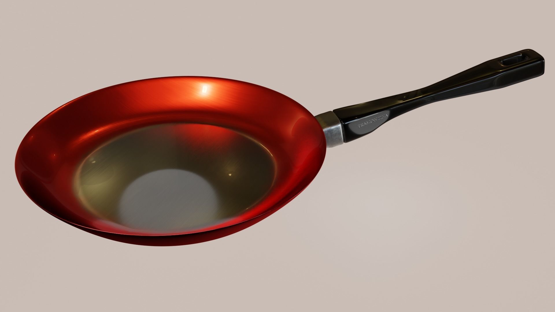 Red Pan 3D model_4