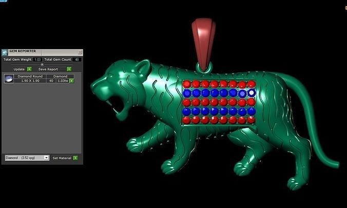 tiger pendant 3D print model