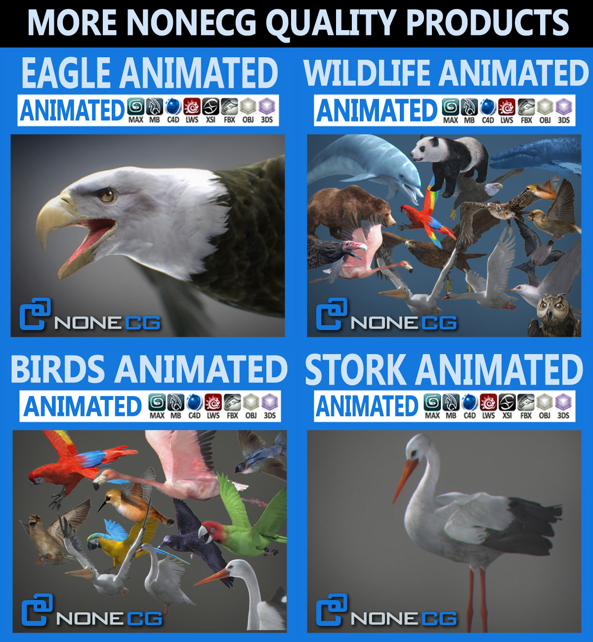 Animated Pelican 3D model_10