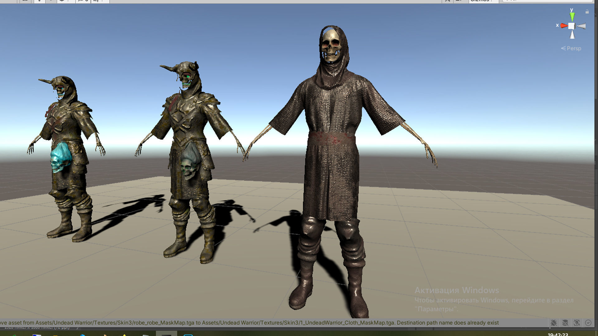 Undead Warrior Low-poly 3D model_18