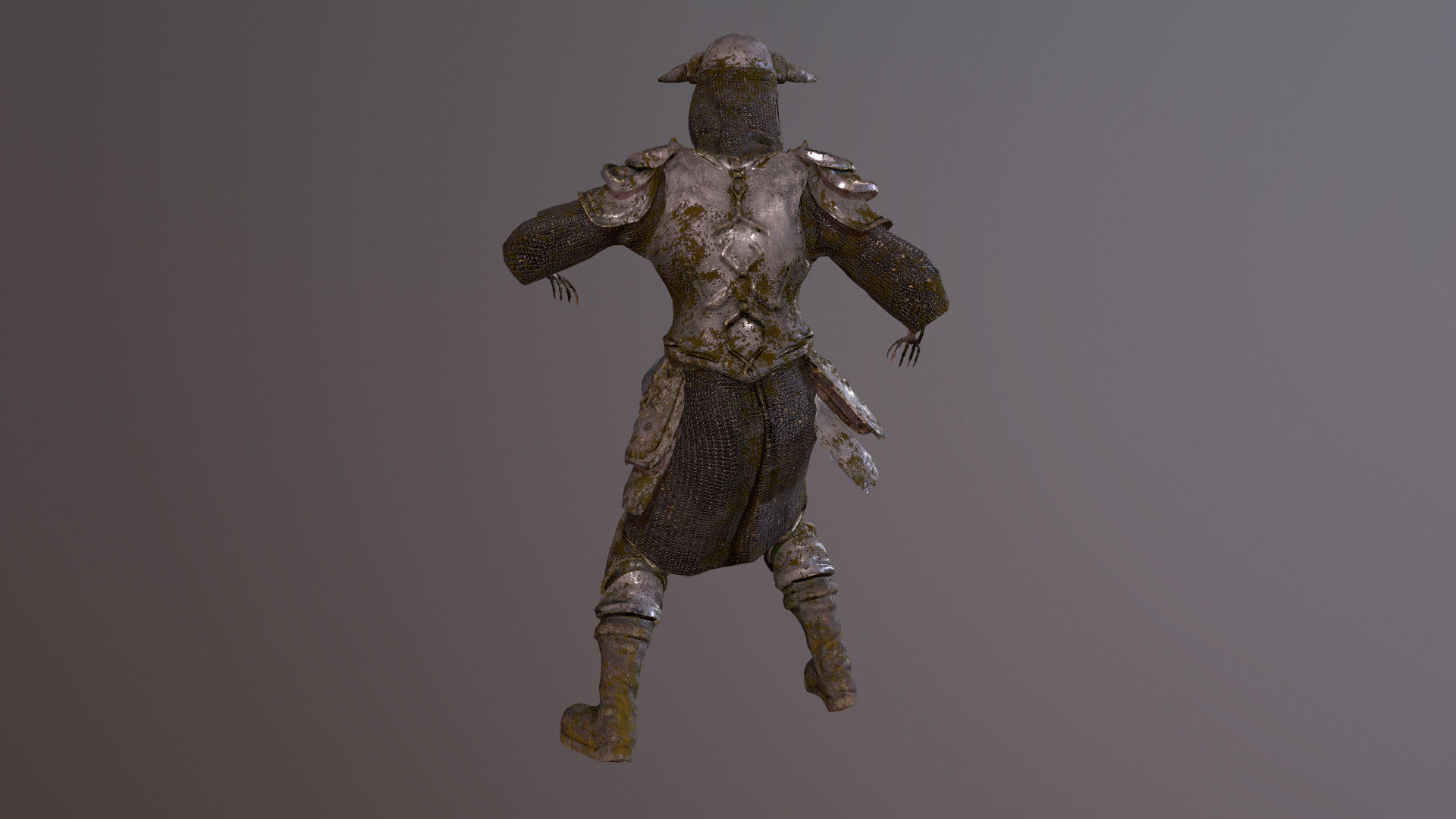 Undead Warrior Low-poly 3D model_3