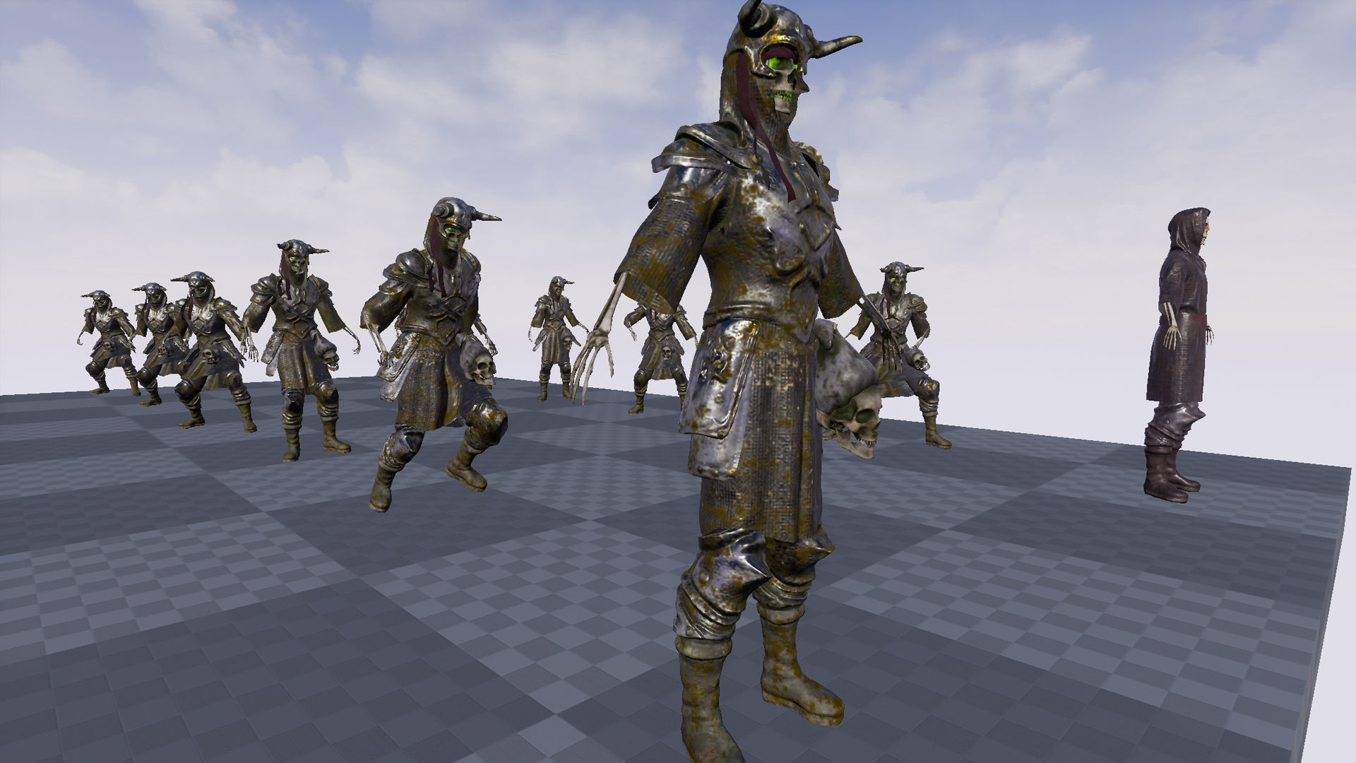 Undead Warrior Low-poly 3D model_20