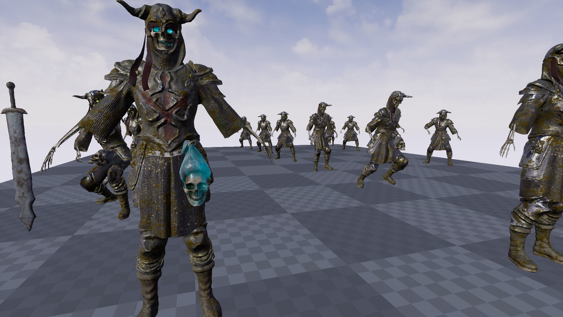 Undead Warrior Low-poly 3D model_21