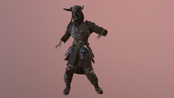 Undead Warrior Low-poly 3D model