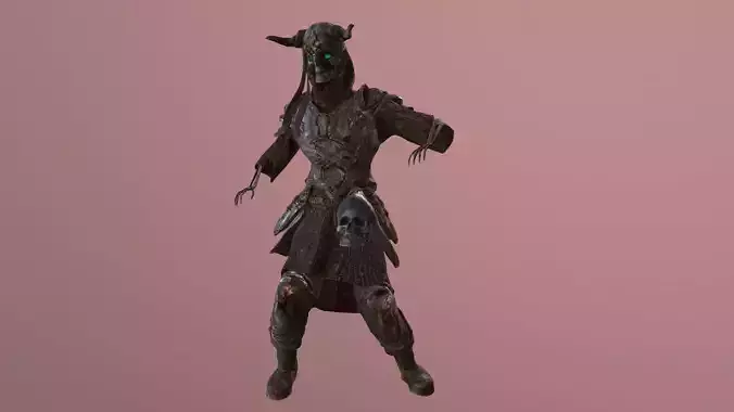 Undead Warrior Low-poly 3D model