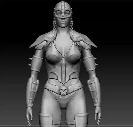 Hot Female Warrior Game Ready viking barbarian