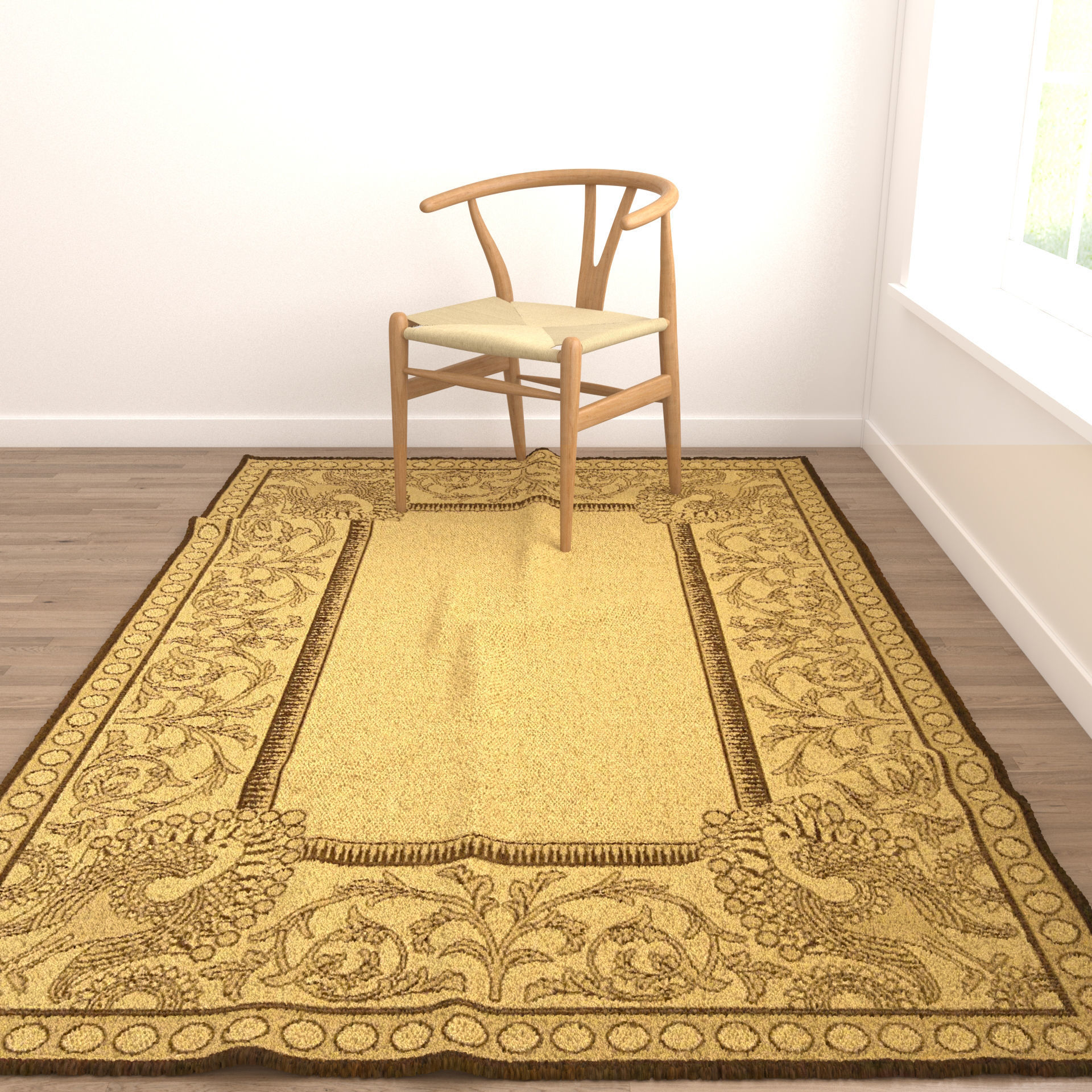 Rugs No 10 Low-poly 3D model_5