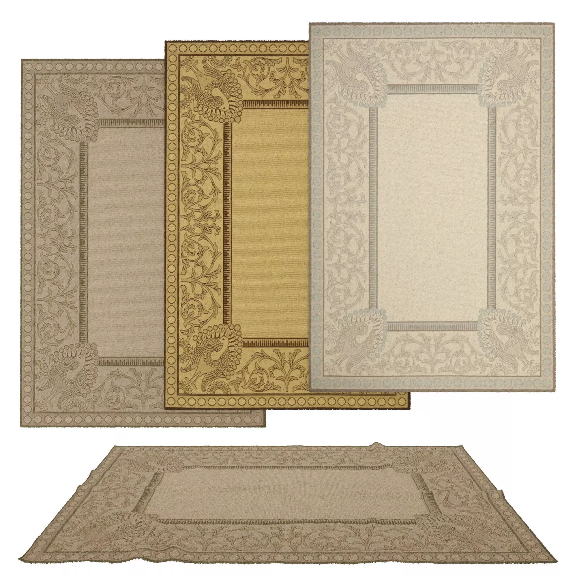 Rugs No 10 Low-poly 3D model_0