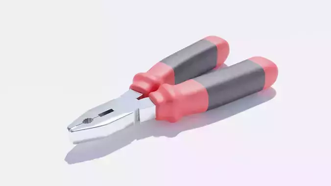 Pliers Low-poly 3D model