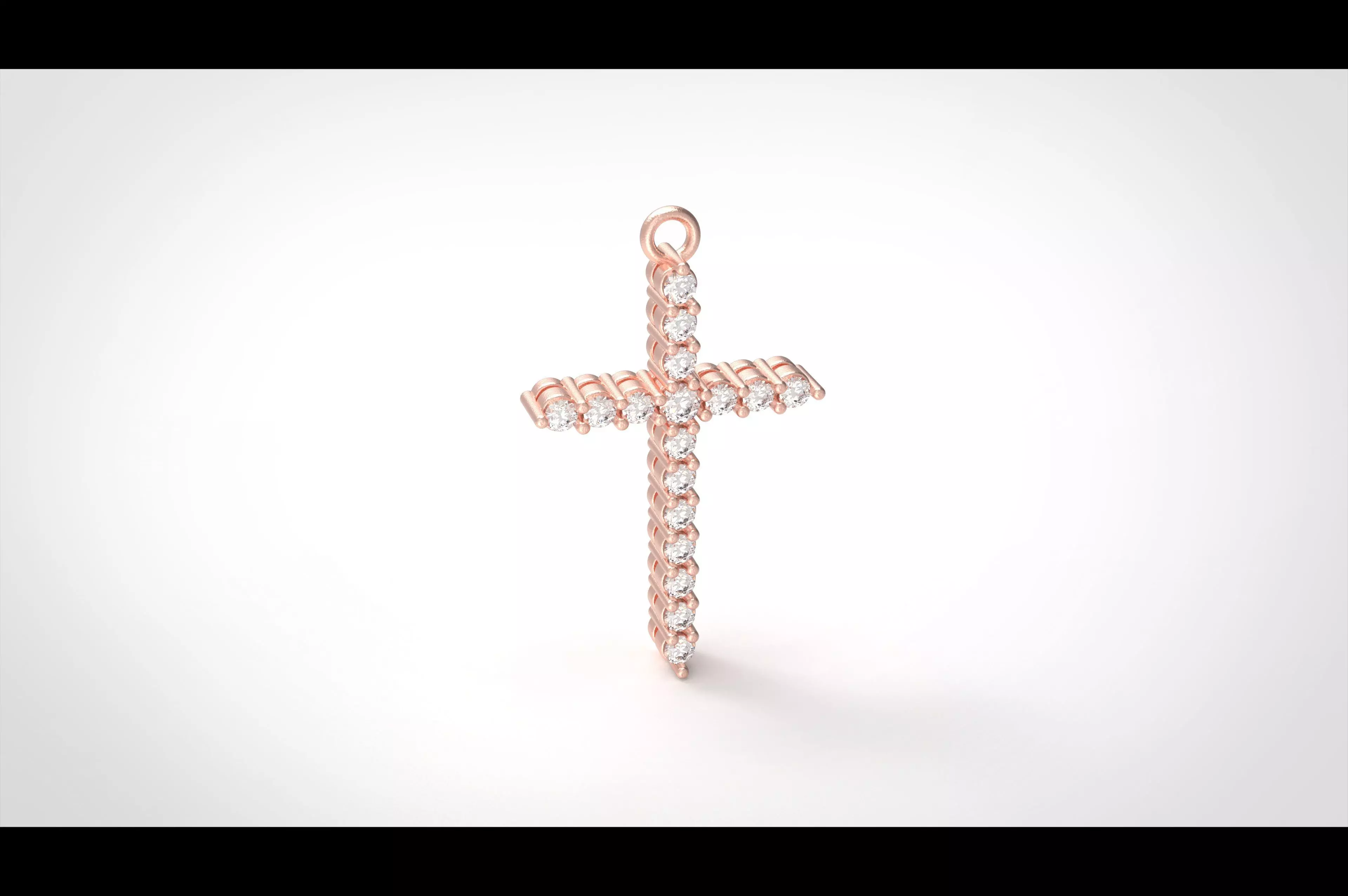 Model 315 Cross Diamond Pendant  3D print model_0