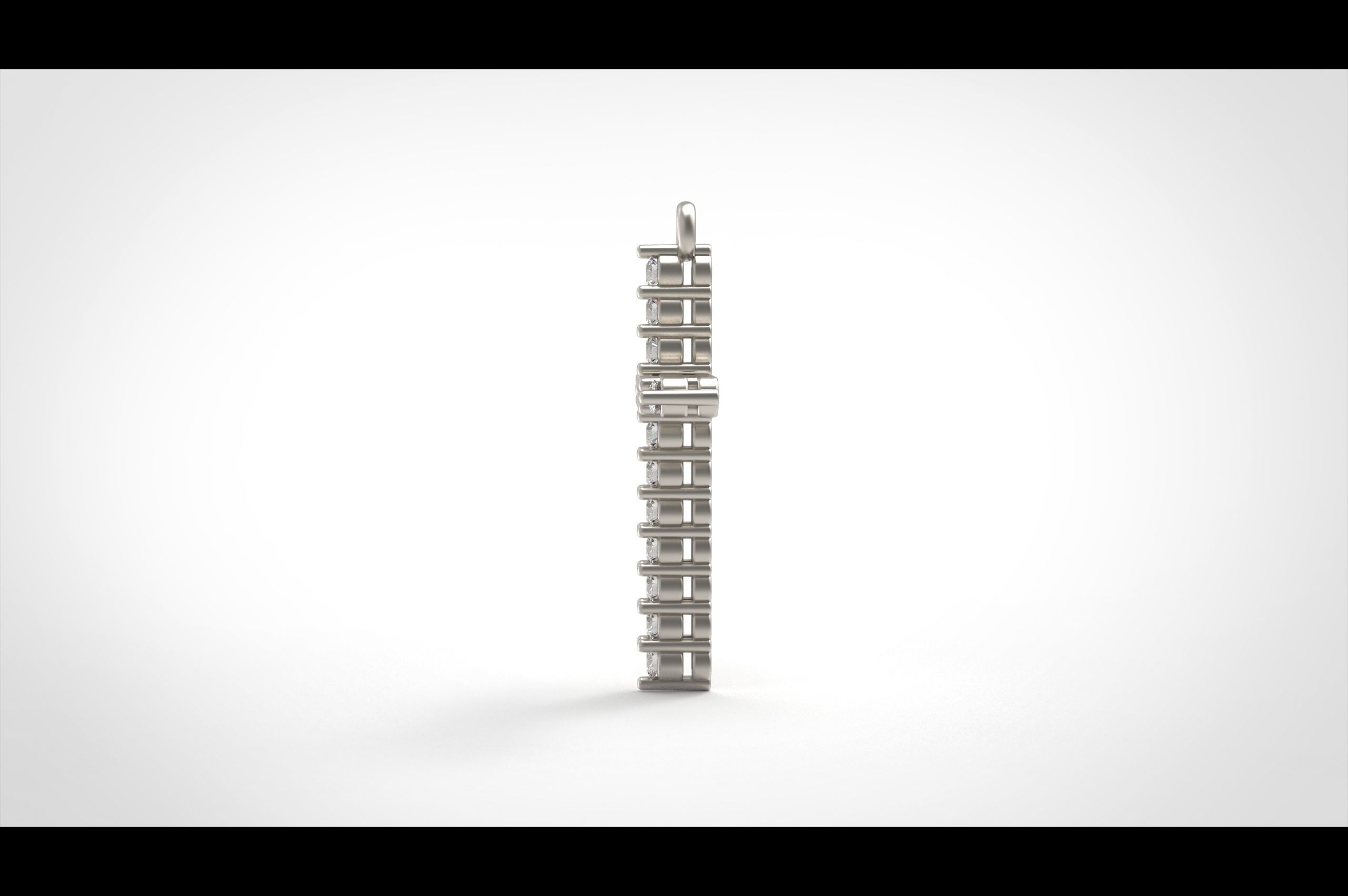 Model 315 Cross Diamond Pendant  3D print model_2