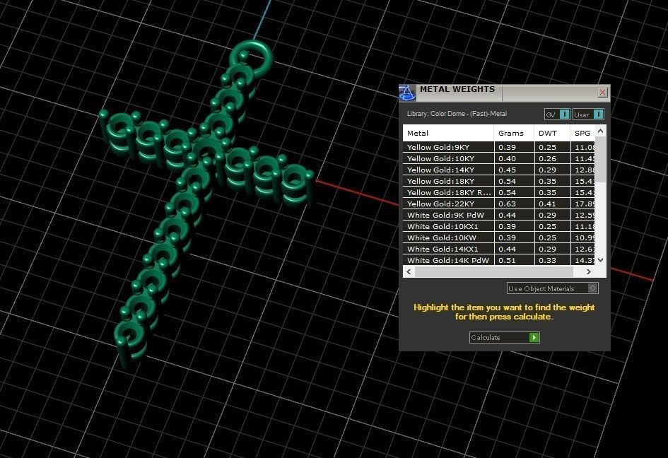 Model 315 Cross Diamond Pendant  3D print model_10