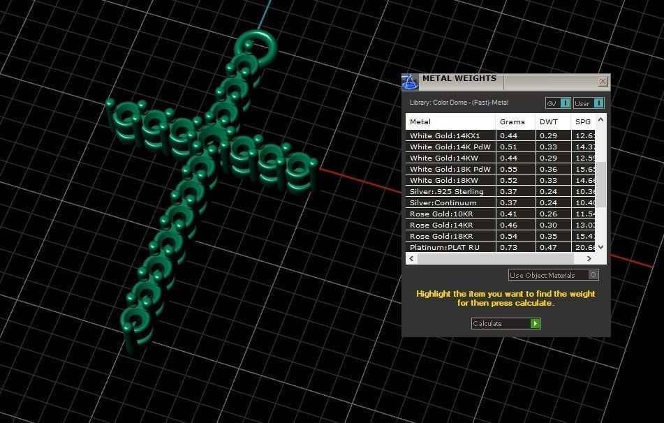 Model 315 Cross Diamond Pendant  3D print model_11