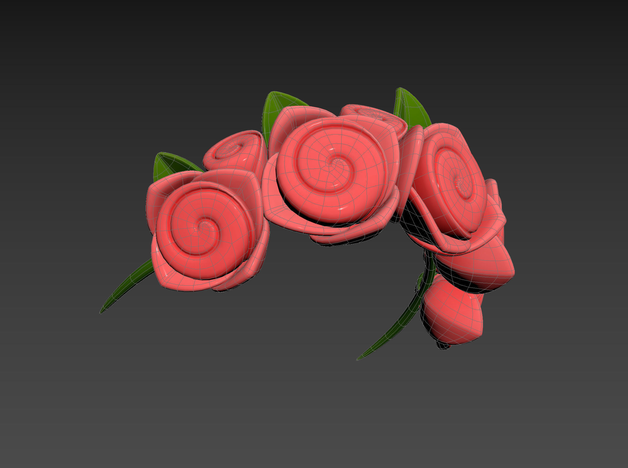 Prop005 Flower Crown 3D model_15
