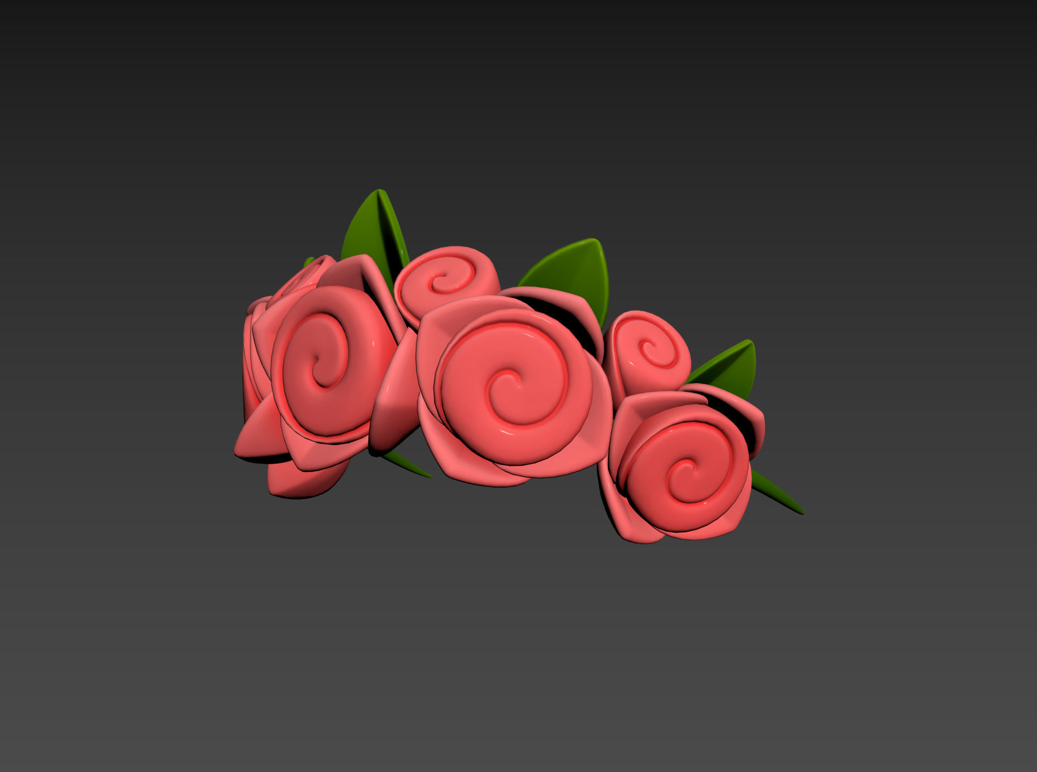 Prop005 Flower Crown 3D model_11