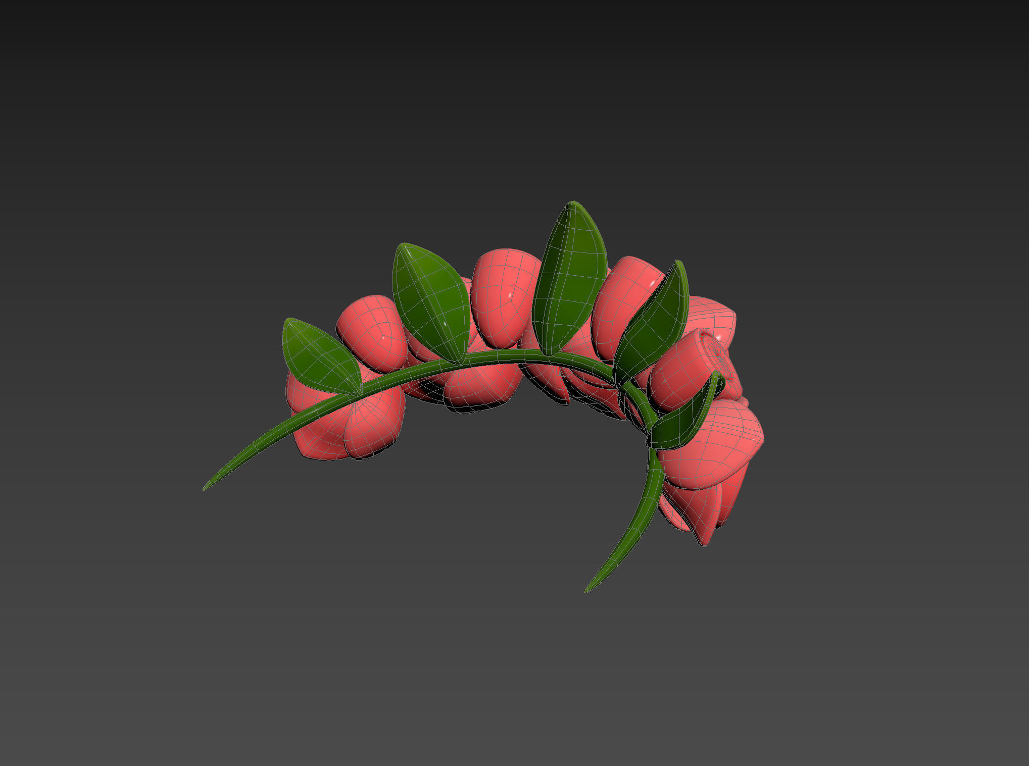 Prop005 Flower Crown 3D model_17