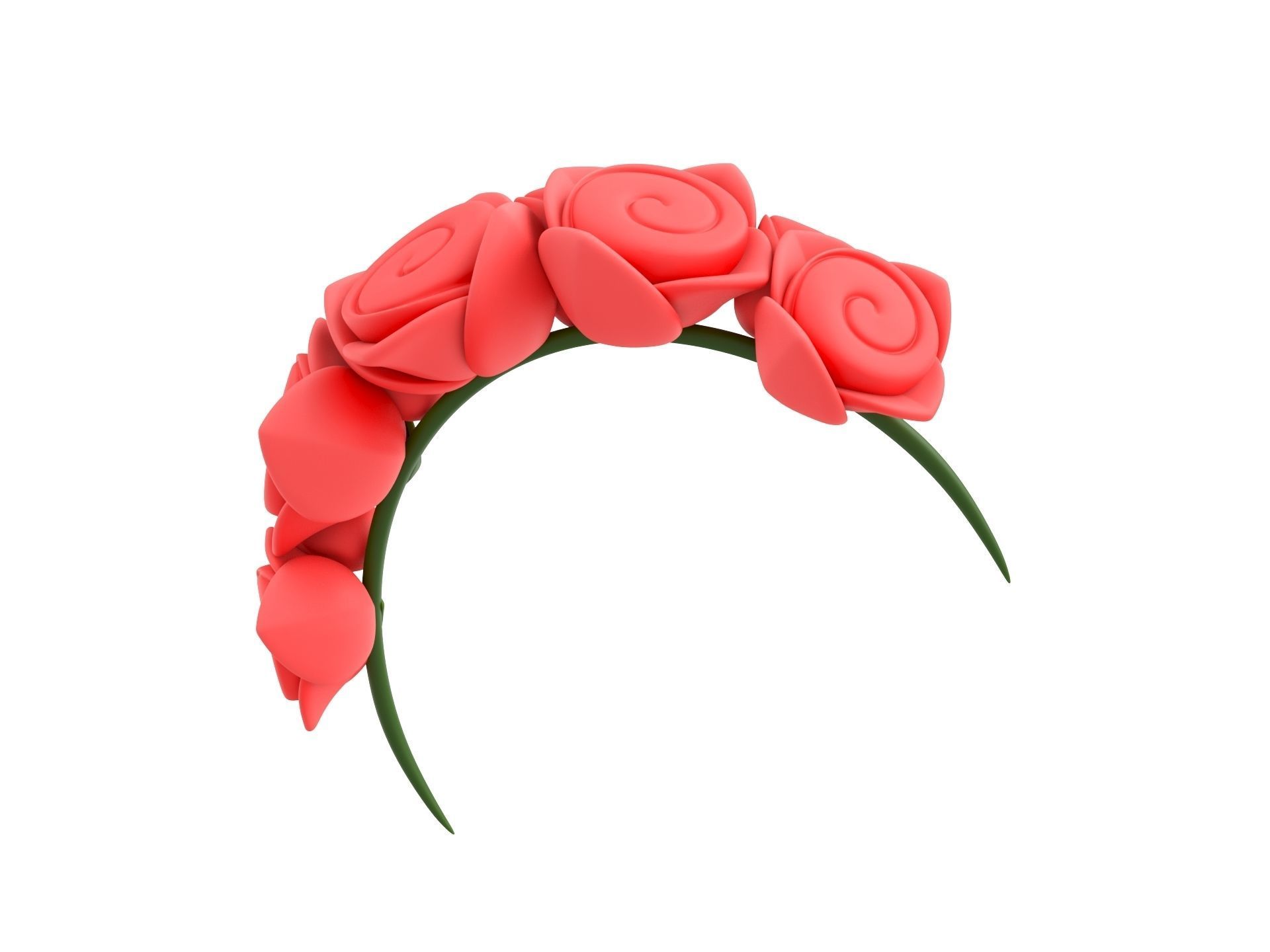 Prop005 Flower Crown 3D model_9