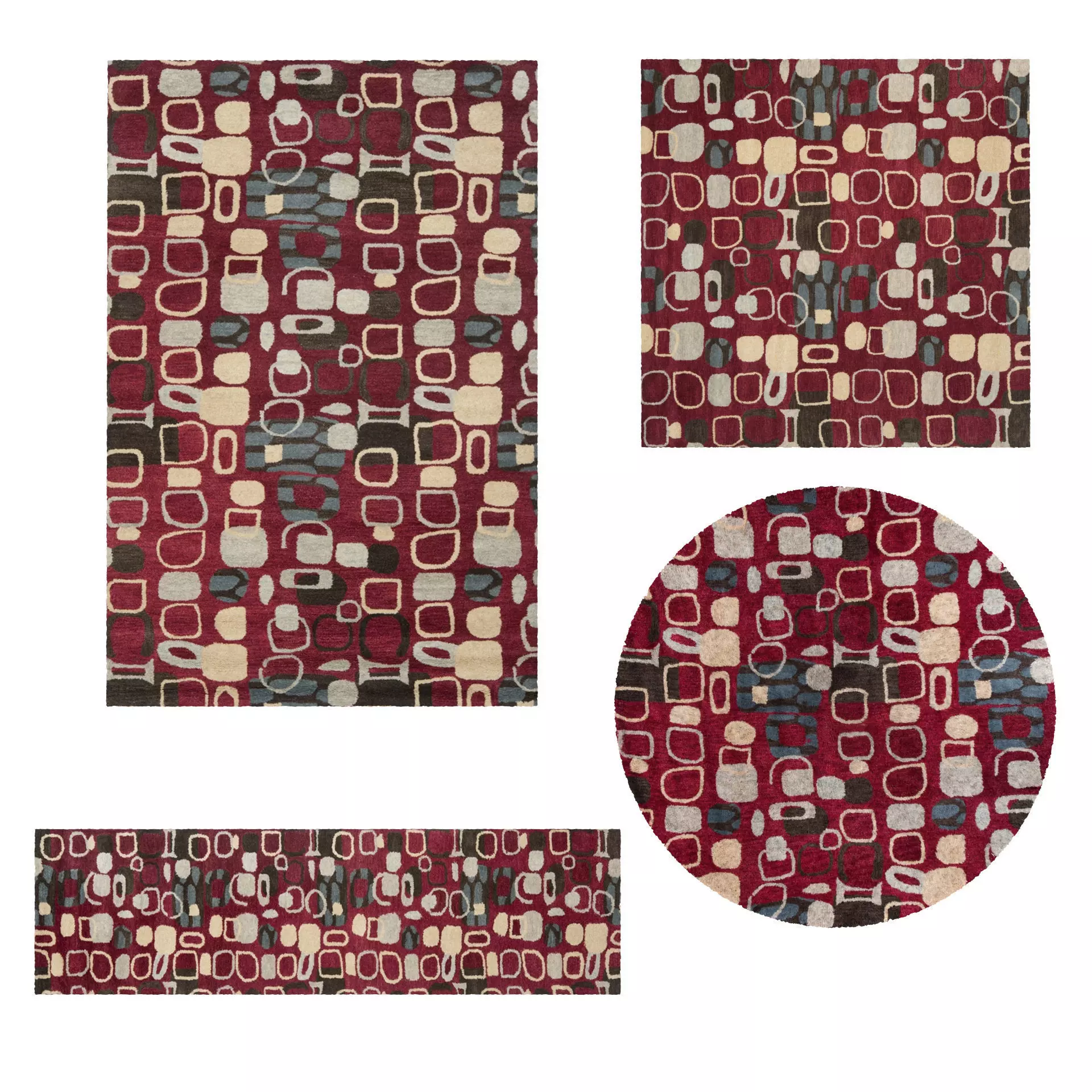 Rugs No 13 Low-poly 3D model_0