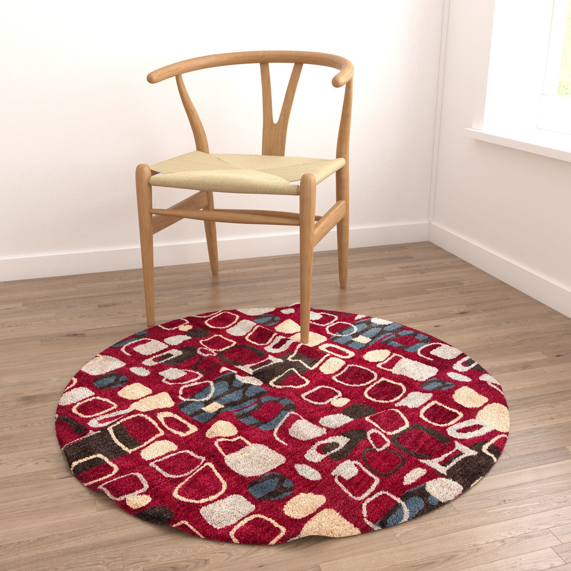 Rugs No 13 Low-poly 3D model_4