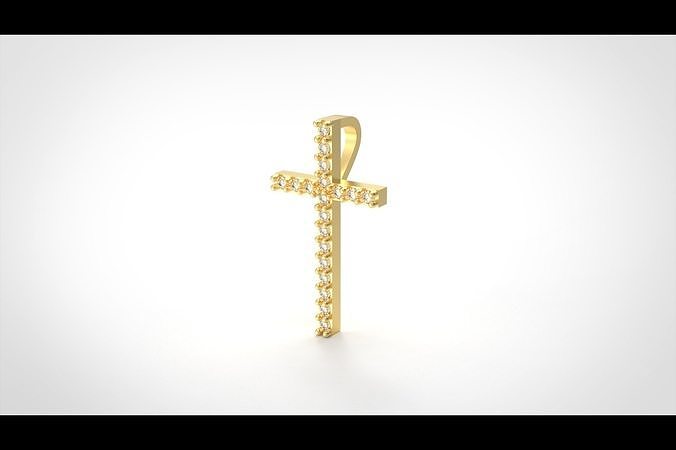 Model 317 Cross Diamond Pendant  3D print model