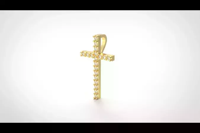 Model 317 Cross Diamond Pendant 