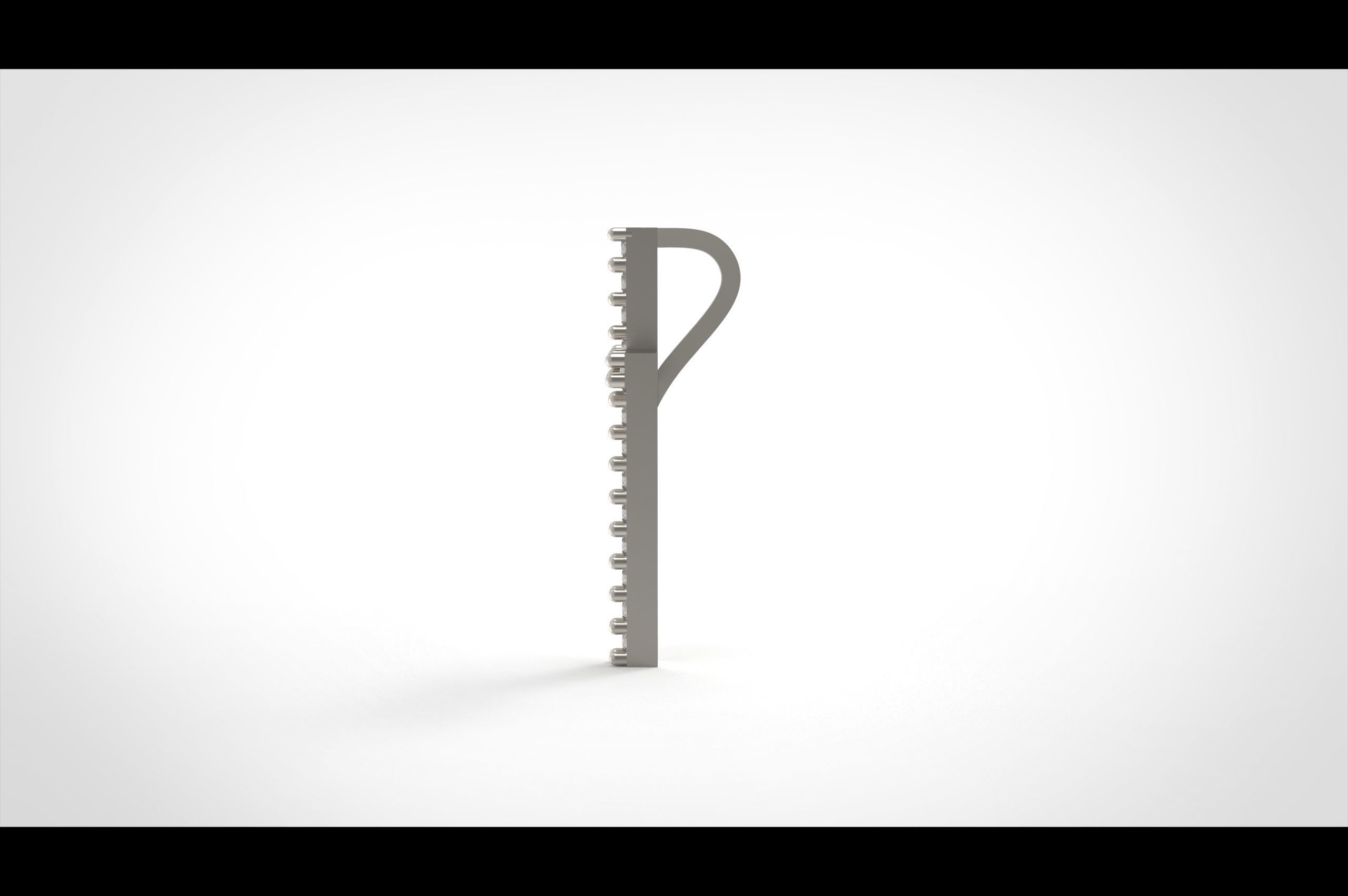 Model 317 Cross Diamond Pendant  3D print model_3