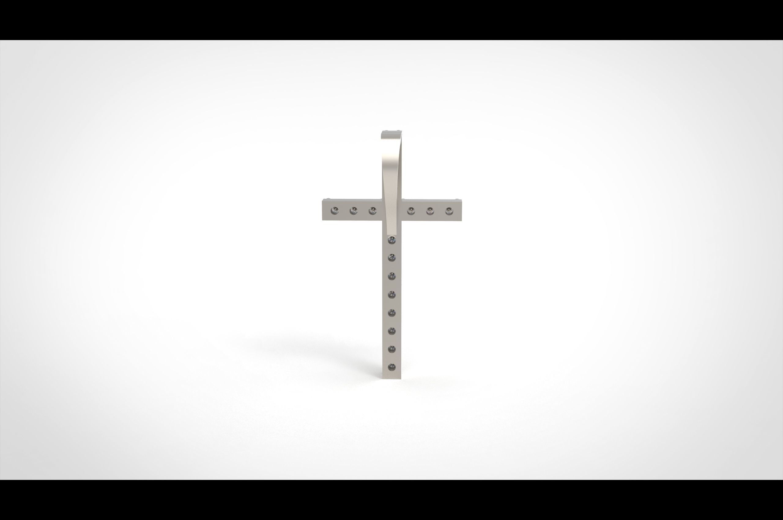 Model 317 Cross Diamond Pendant  3D print model_4