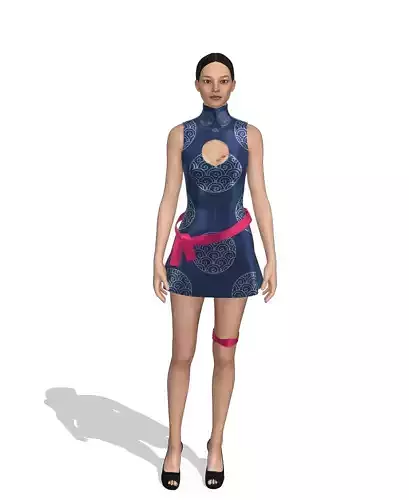 garment mini dress Asian costume