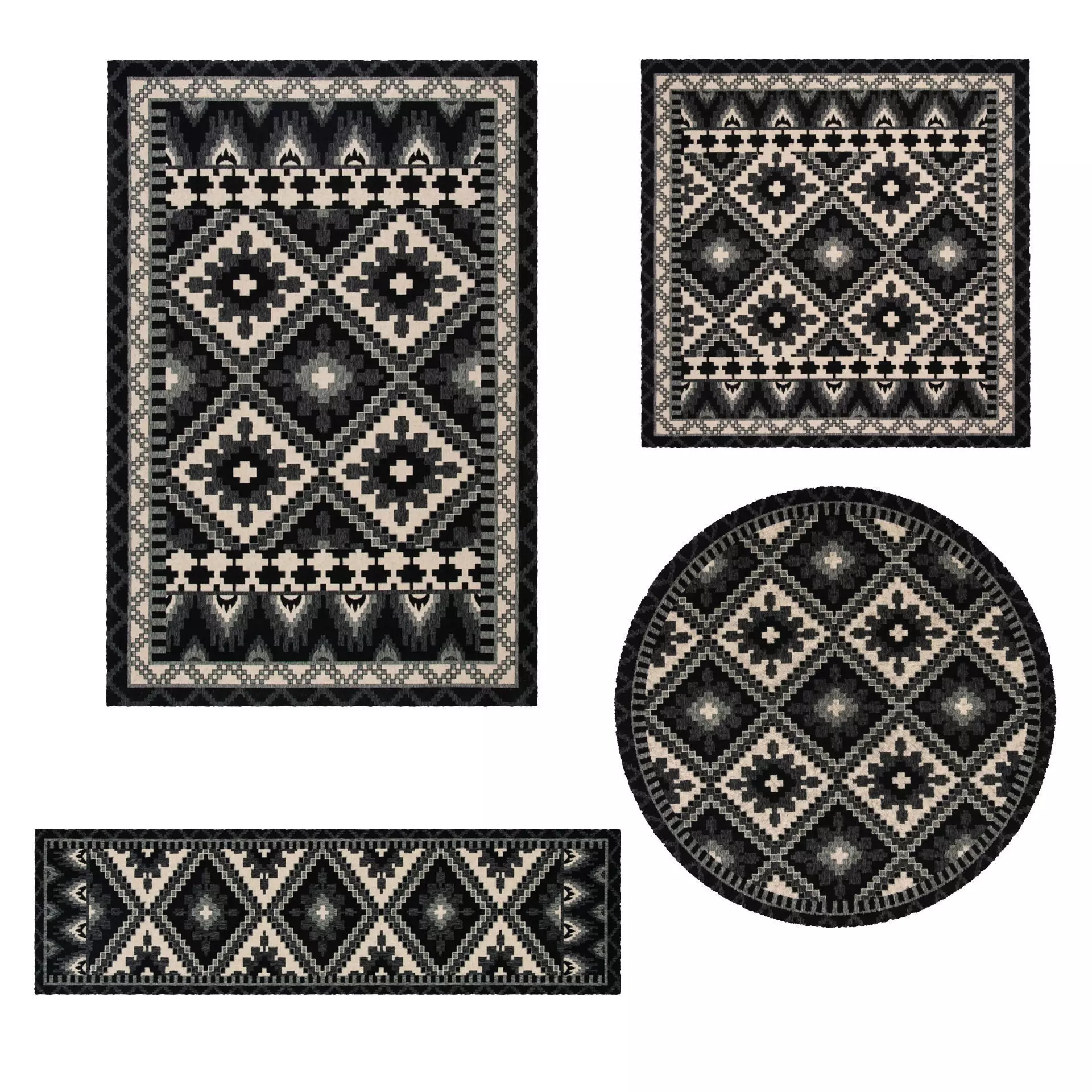 Rugs No 14 Low-poly 3D model_0