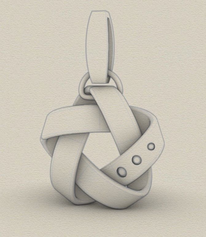 Model 321 Diamond Star Pendant 3D print model_8