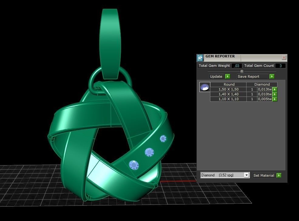 Model 321 Diamond Star Pendant 3D print model_12