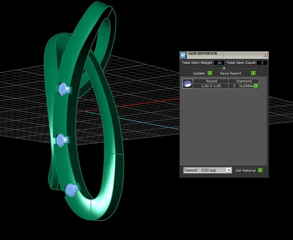 Model 322 Diamond Pendant 3D print model_12