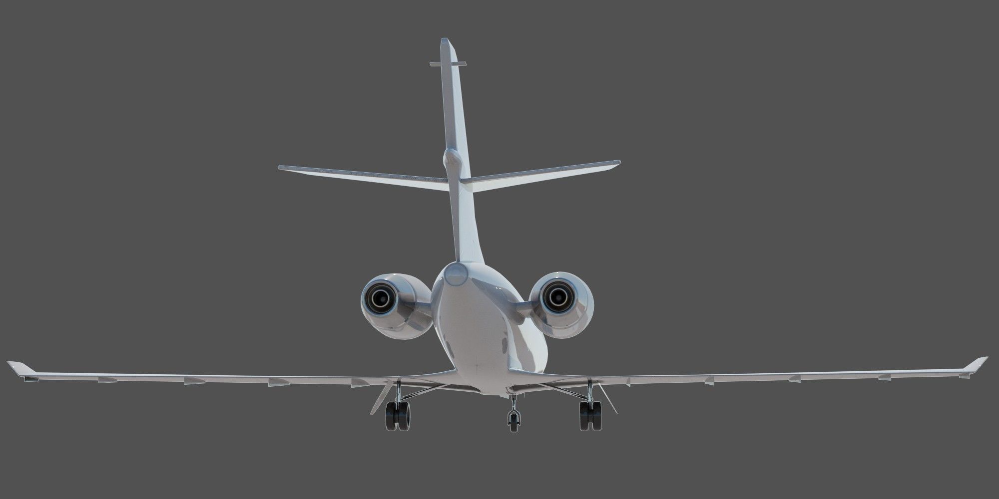 Privet jet Low-poly 3D model_4