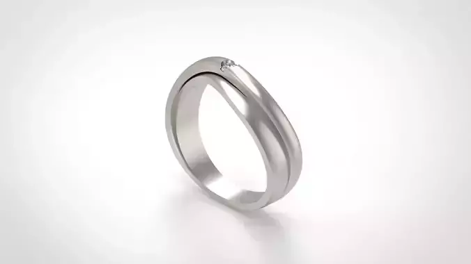 Model 325 Solitaire Ring 57 EU Size 