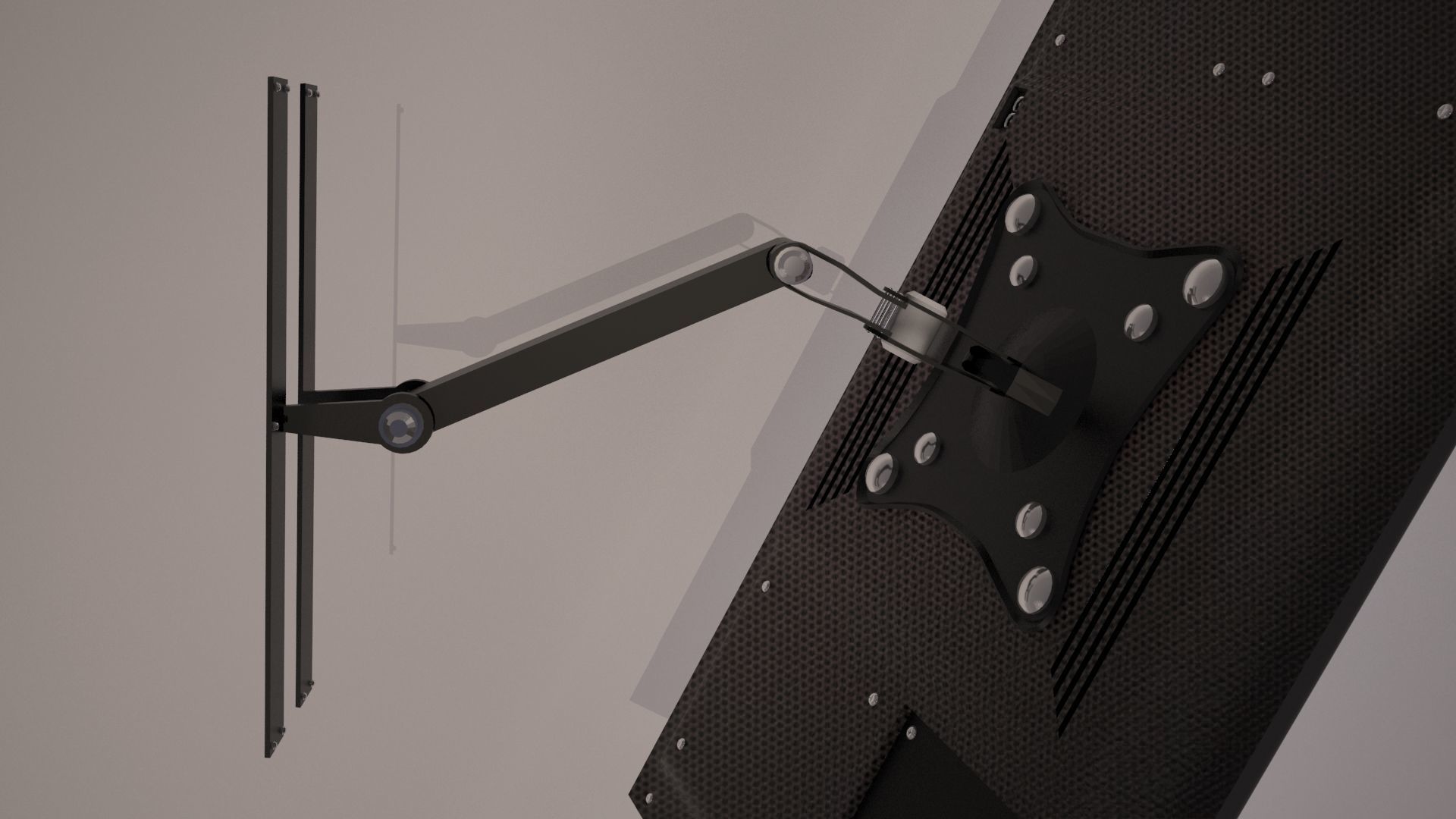 Led TV Low-poly 3D model_23