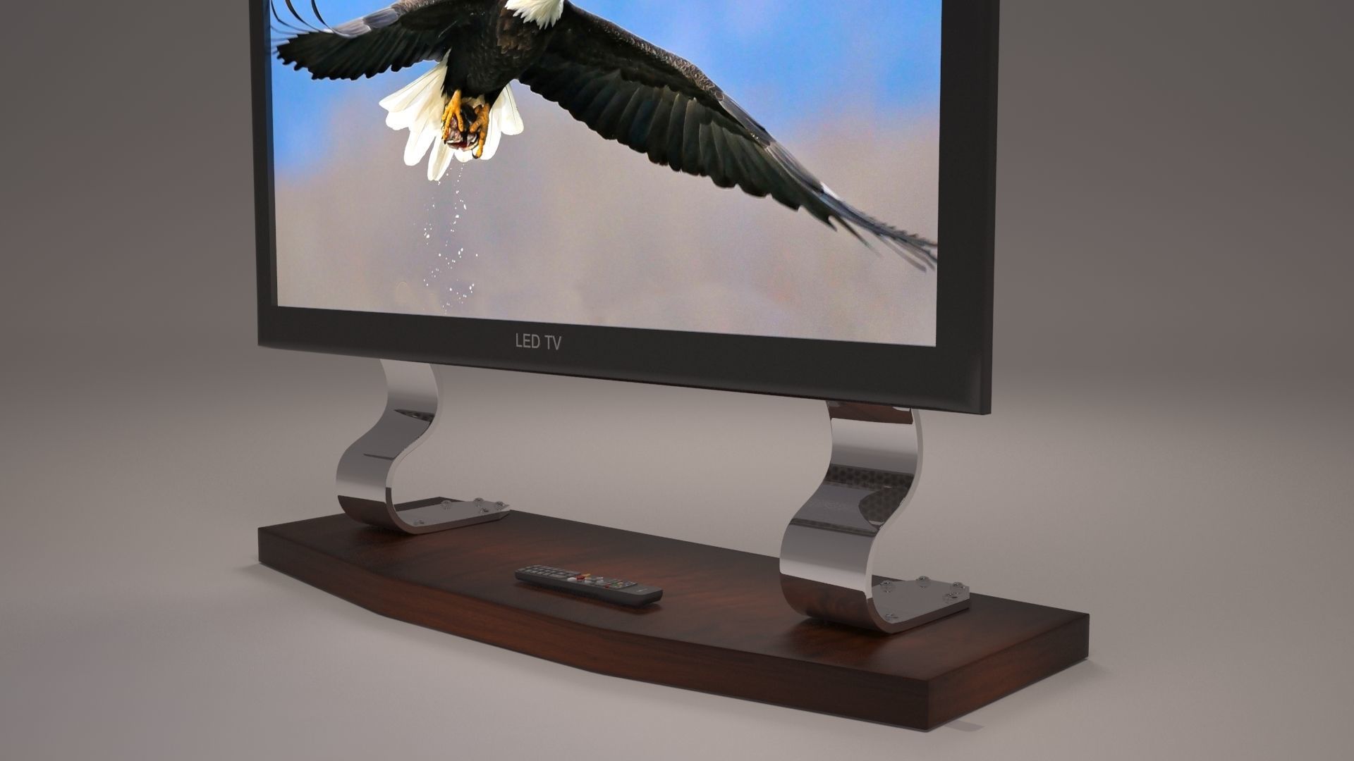 Led TV Low-poly 3D model_3