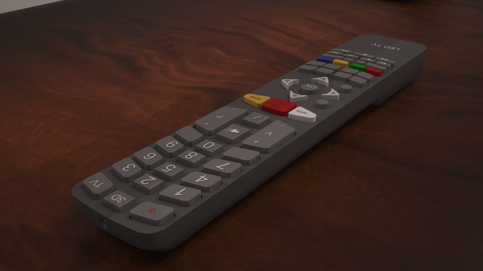 Led TV Low-poly 3D model_15