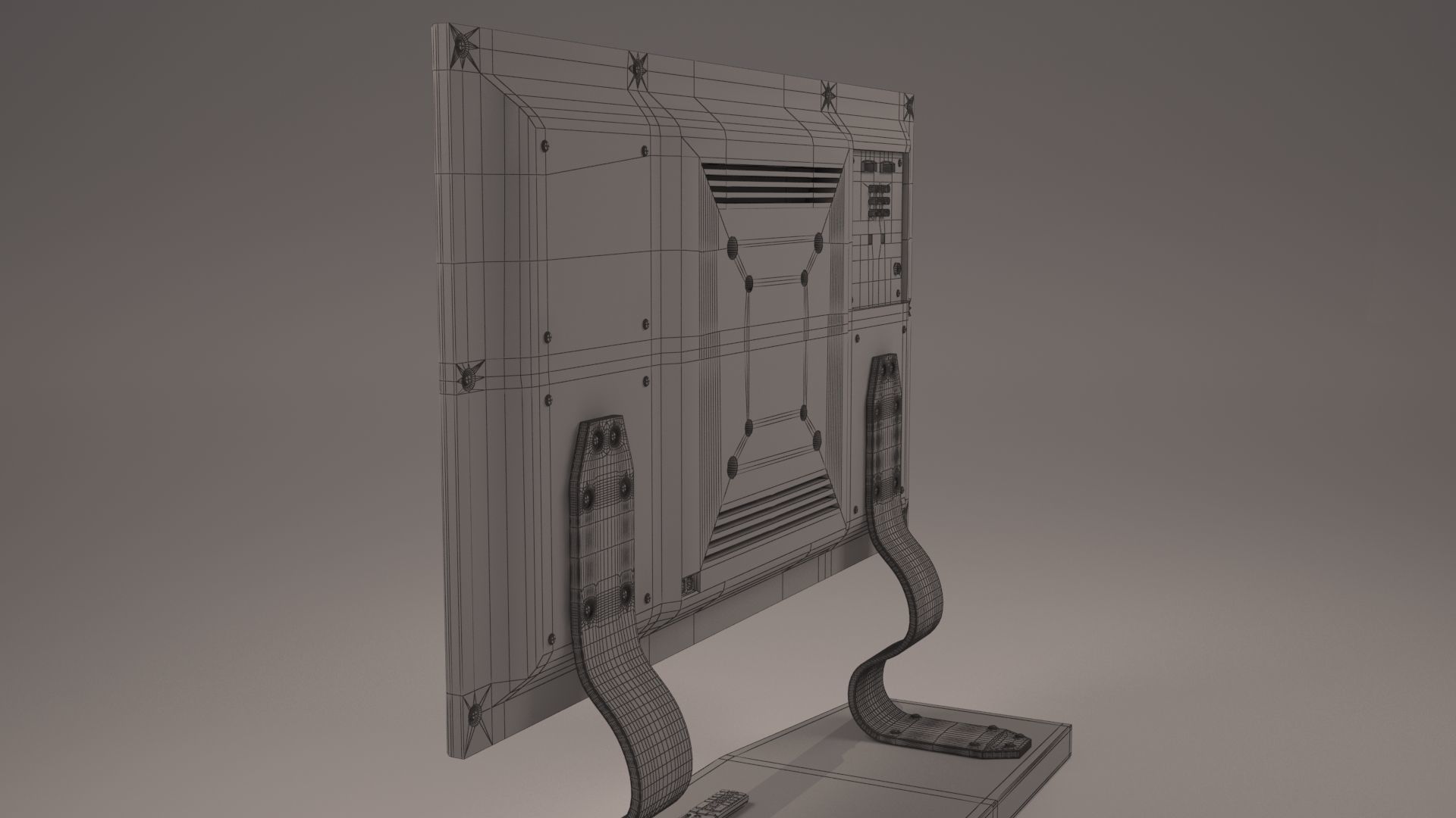 Led TV Low-poly 3D model_6