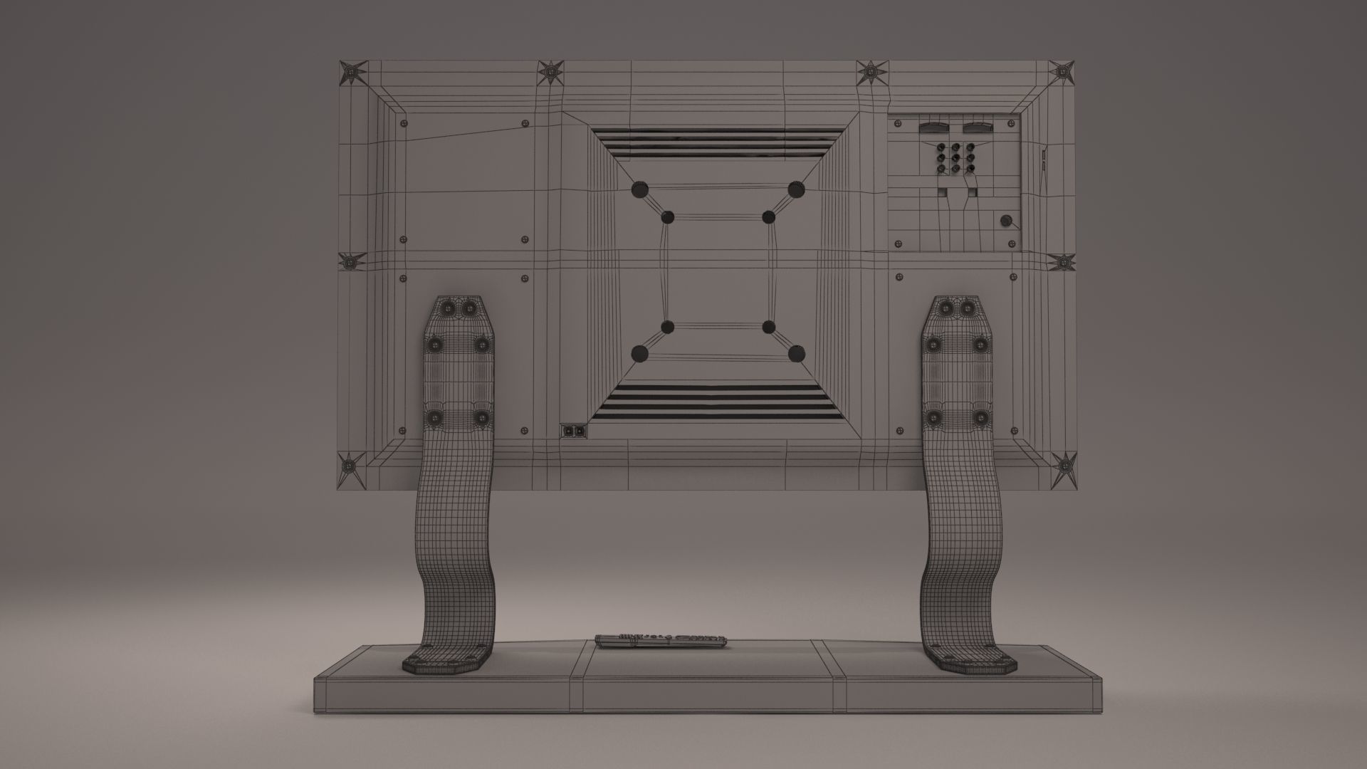 Led TV Low-poly 3D model_8