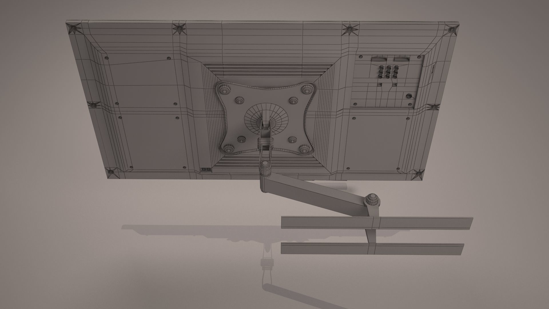 Led TV Low-poly 3D model_20