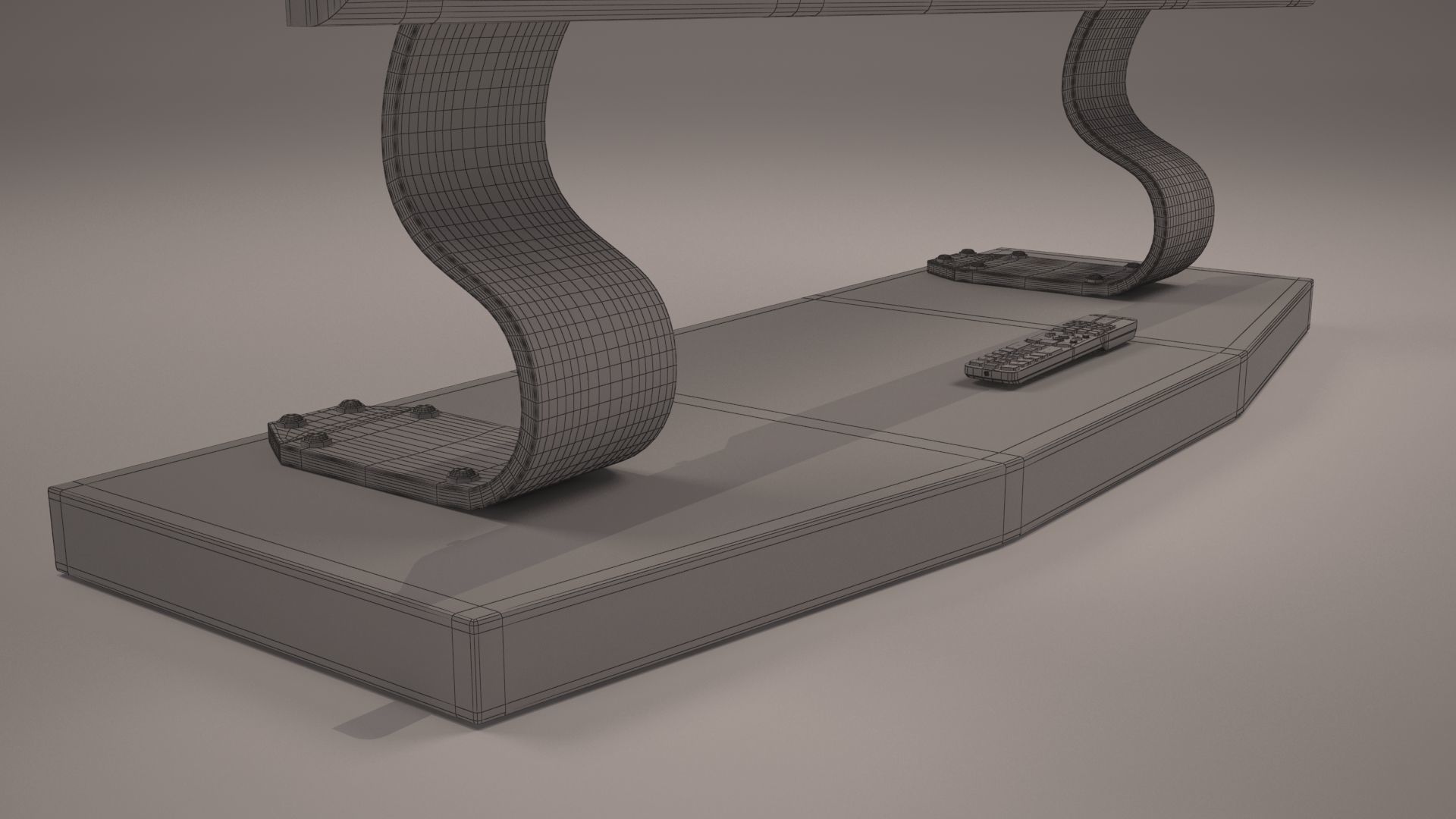 Led TV Low-poly 3D model_12