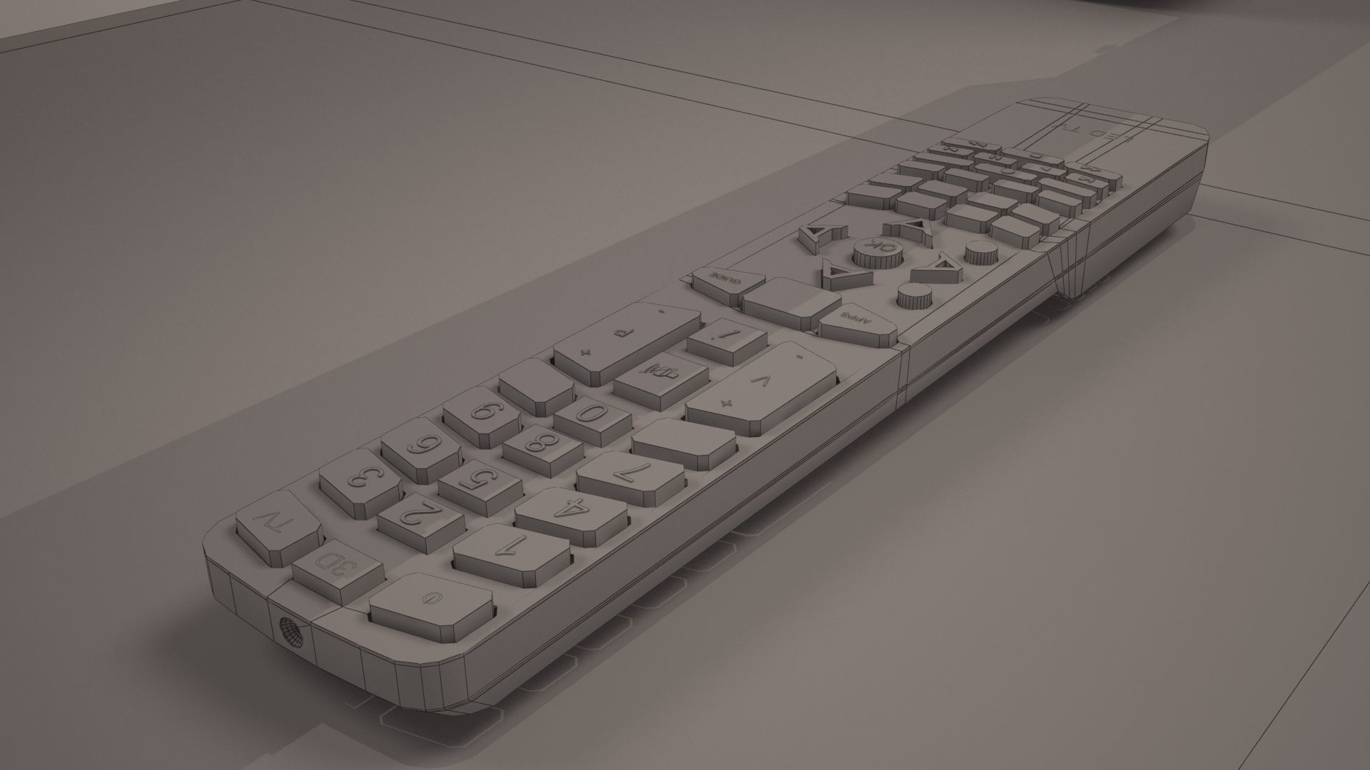 Led TV Low-poly 3D model_16