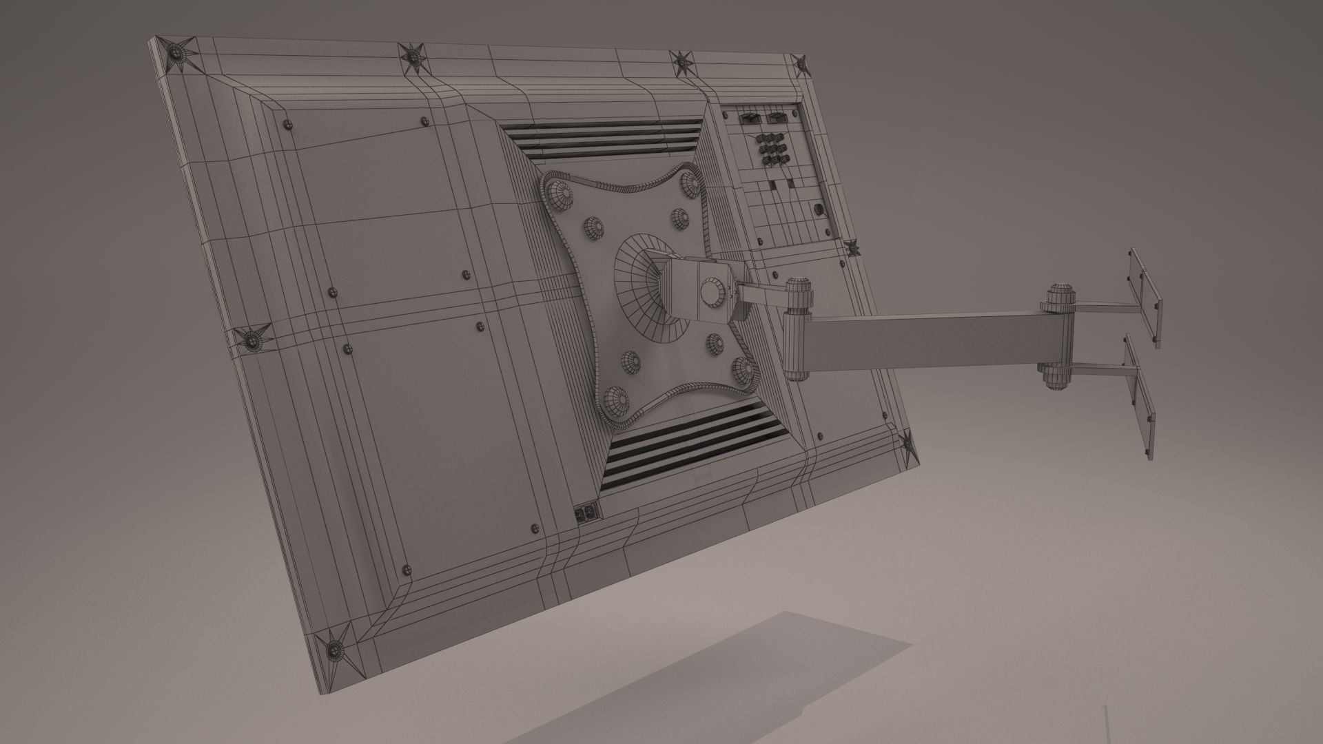 Led TV Low-poly 3D model_22