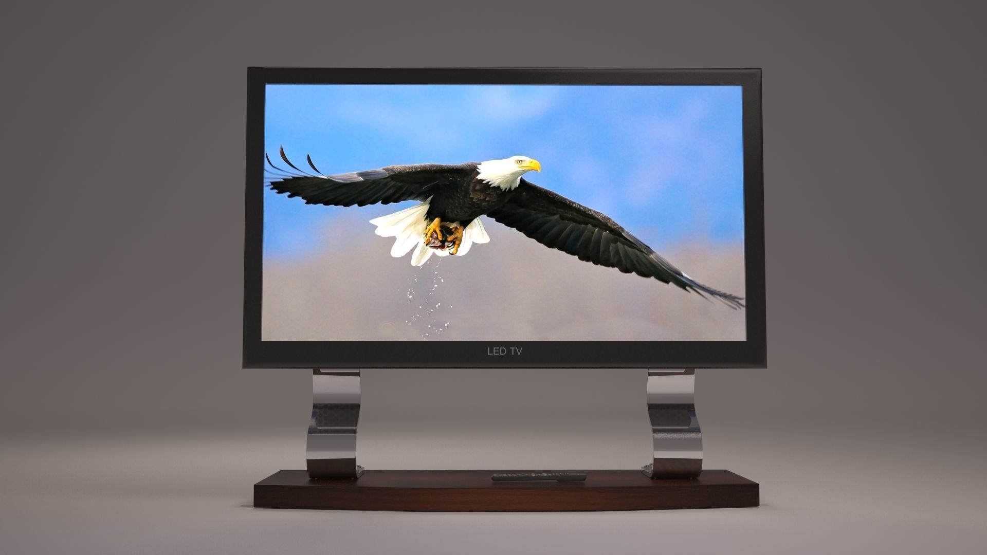 Led TV Low-poly 3D model_1