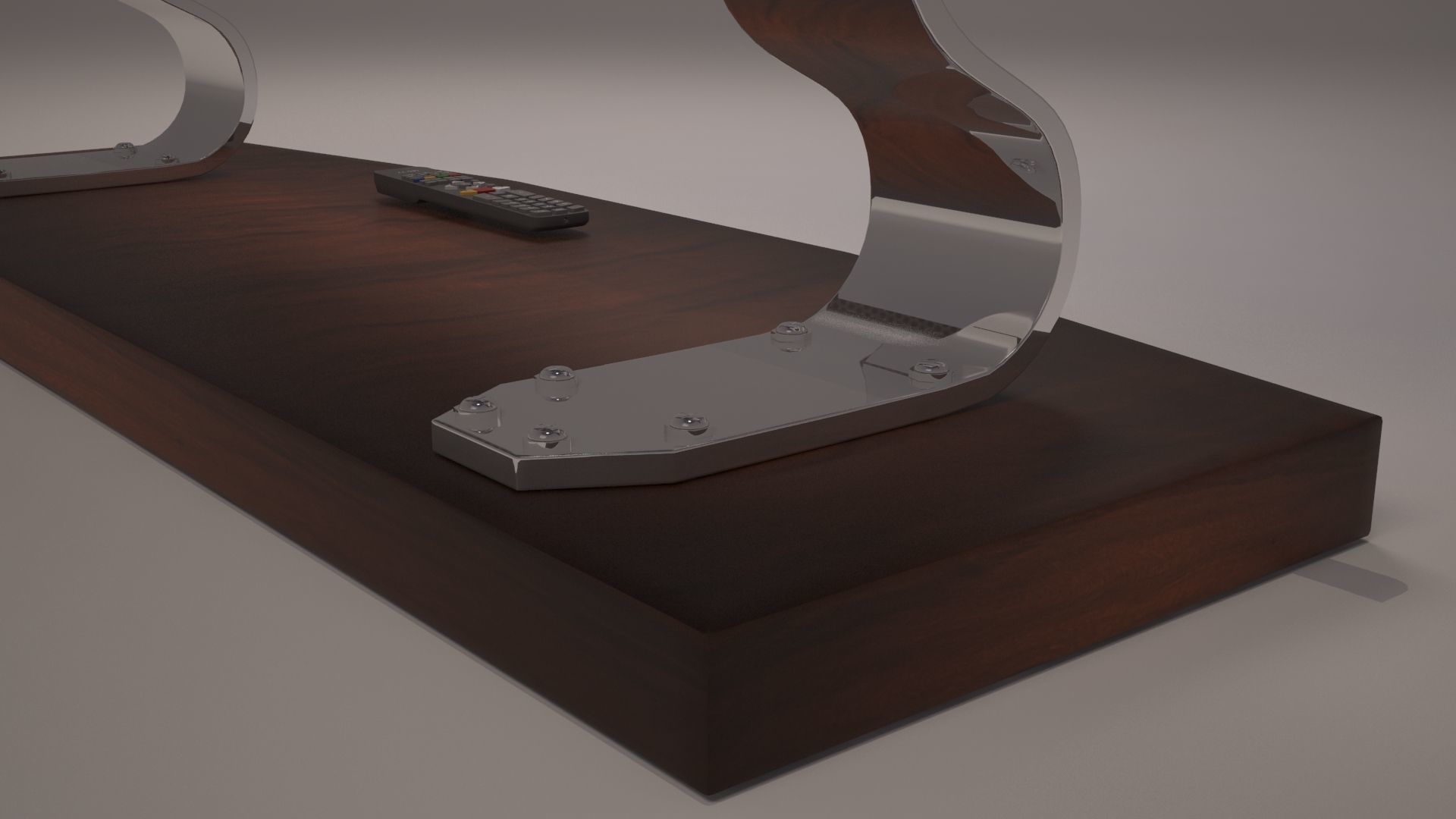 Led TV Low-poly 3D model_17